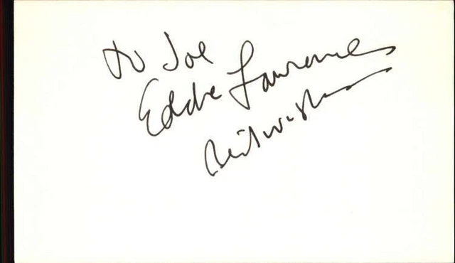 Eddie Lawrence D.2014 Actor Signed 3" x 5" Index Card
