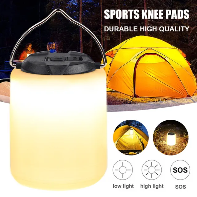 LED Campingleuchte Outdoor Camping Lampe USB Aufladbar Laterne Akku Zelt Licht