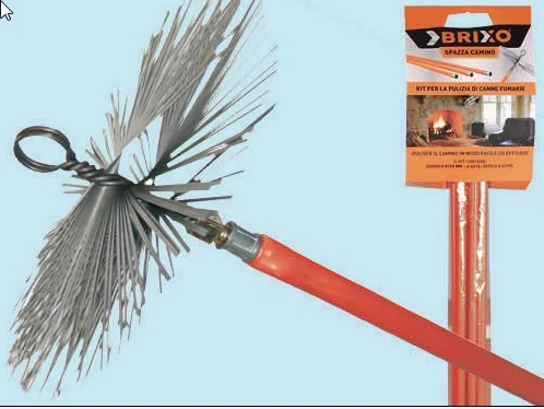 Kit Scovolo Diametro 250 Mm Spazzacamino Brixo
