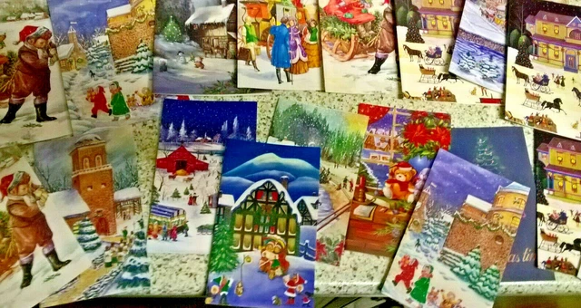 10 Assorted 1970/80’s Vintage Christmas Cards with traditional greetings