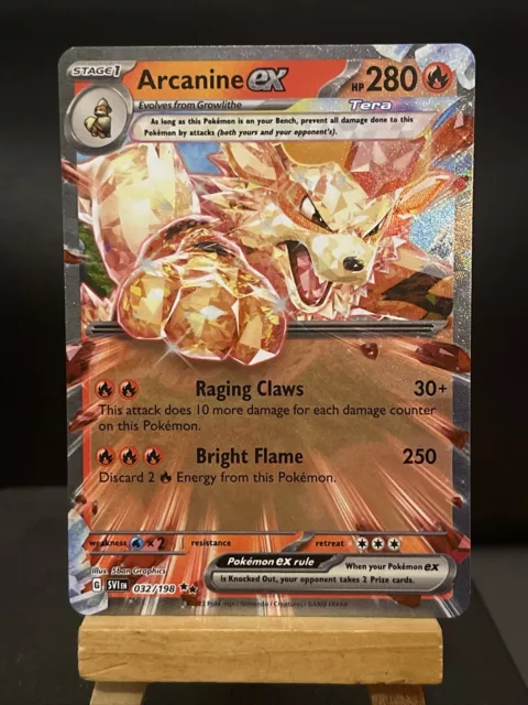 Pokemon Card Arcanine EX 032/198 Scarlet & Violet Double Rare NM