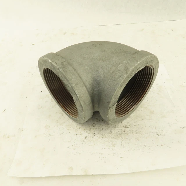 Ward 3" NPT Galvanized 90° Elbow Pipe Fitting Plumbing