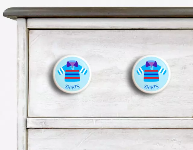 Boys Shirts Dresserz Organizational Dresser Drawer Knob Set of 2