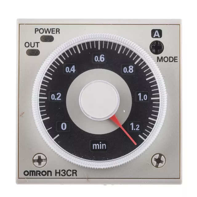 1 pcs - Omron H3CR Series DIN Rail Mount Timer Relay, 100 - 125 V dc, 100 - 240V