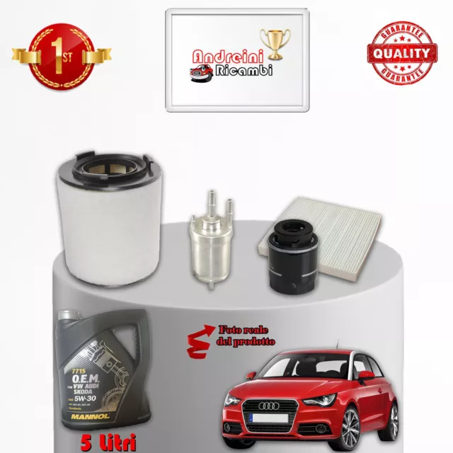 KIT TAGLIANDO FILTRI E OLIO xAUDI A1 1.4 TFSI S1 136KW 185CV 2014 ->