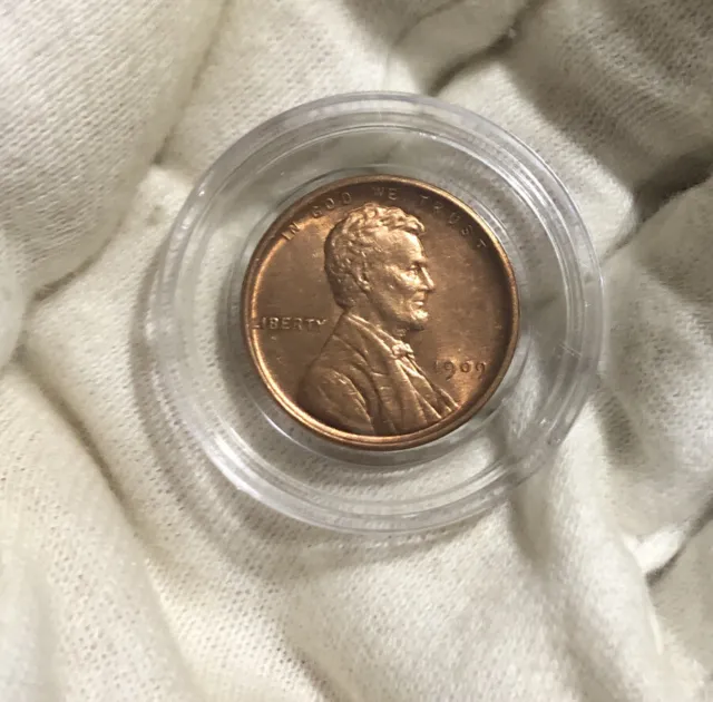 1909 Vdb Lincoln Wheat Penny In Stunning Red Choice Bu Condition!!
