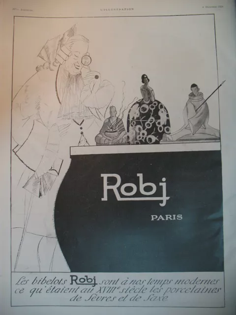 Press Advertisement Robj Bibelots Decorative Arts Illustrator Polack Ad 1924