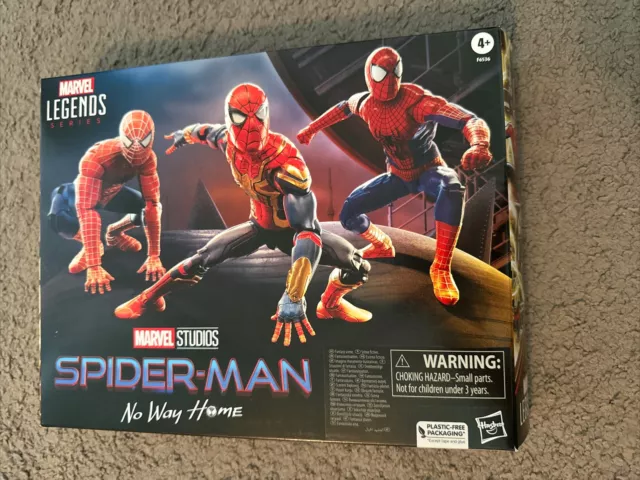 Marvel Legends Series Spider-Man No Way Home 3-Pack Action Figure Hasbro In Hand