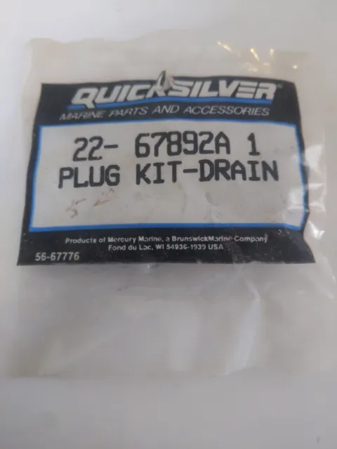 Mercruiser Drain Plug Kit, #22-67892A 1