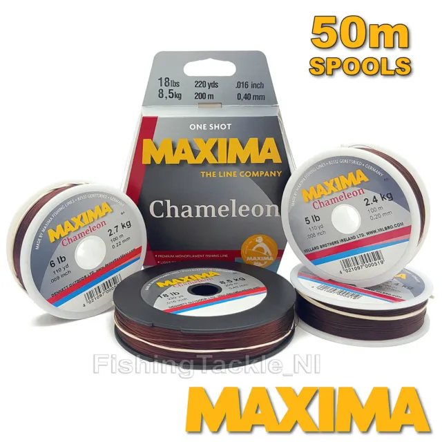 Maxima Clear Fishing Line - Hi-Tensile Monofilament 2lb-30lb - 50M