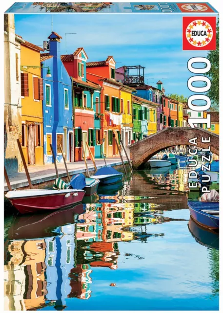 Puzzle De Paisajes Italianos 1000 Piezas Educa 19023 Burano , Venecia , Italia