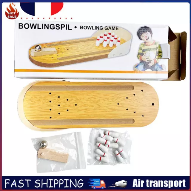 Portable Tabletop Bowling Game with 10 Pins Bowling Toy for Men Women Teens Kids