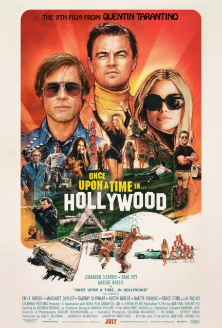 Affiche imprimée Once Upon a Time in Hollywood 2019 A0-A1-A2-A3-A4-A5-A6-MAXI c412