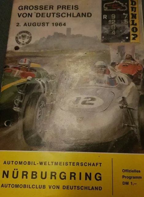 1964 Programm Grosser Preis Deutschland Nürburgring Programmheft