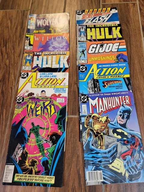 Vintage Comic Book Lot Of 10 Various (See Description) Marvel DC Lot N