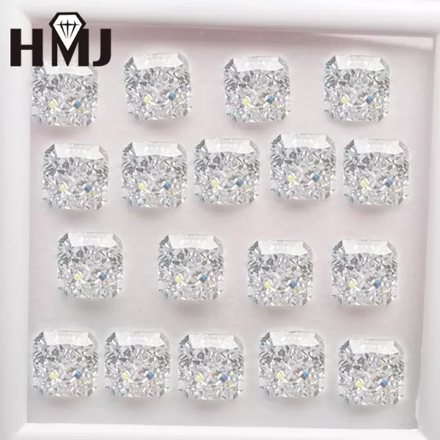 Crushed Ice Cut AAAAA CZ Stone Square Radiant White Diamond 5A Cubic Zirconia