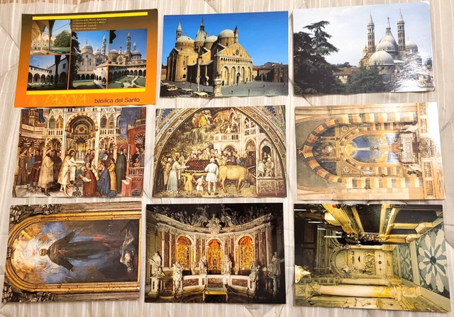 9 CARTOLINE  DI PADOVA  BASILICA DEL SANTO  (non viaggiate)