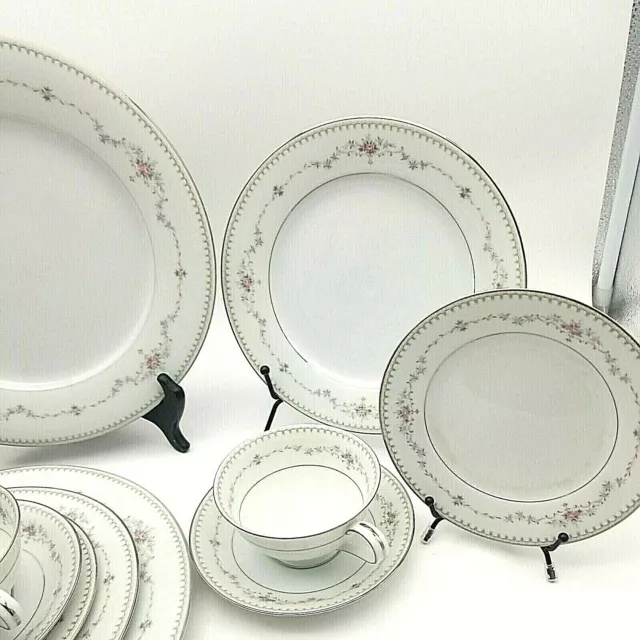 Noritake Fairmont 6102 Platinum Trim, Two  5-Piece Place Settings 3