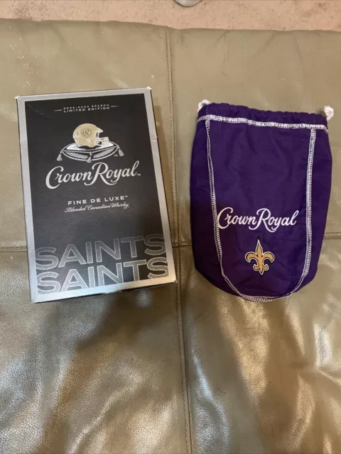 New Orleans Saints Crown Royal Game Day Football Bag & Box Special Edition NFL