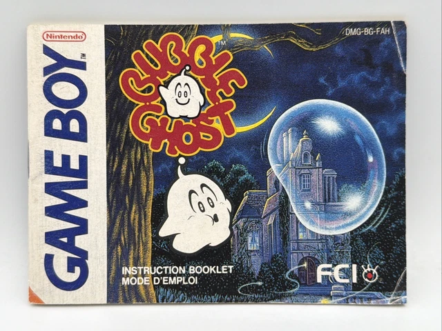 Ficha Técnica de Bubble Ghost para Nintendo Game Boy | Museo Del Videojuego