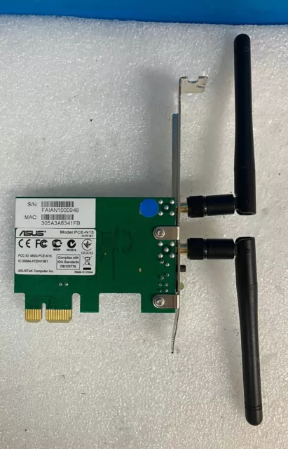 ~ Asus PCE-N15 PCI Express Wireless Card PC-E Network Adapter With Antenna 2