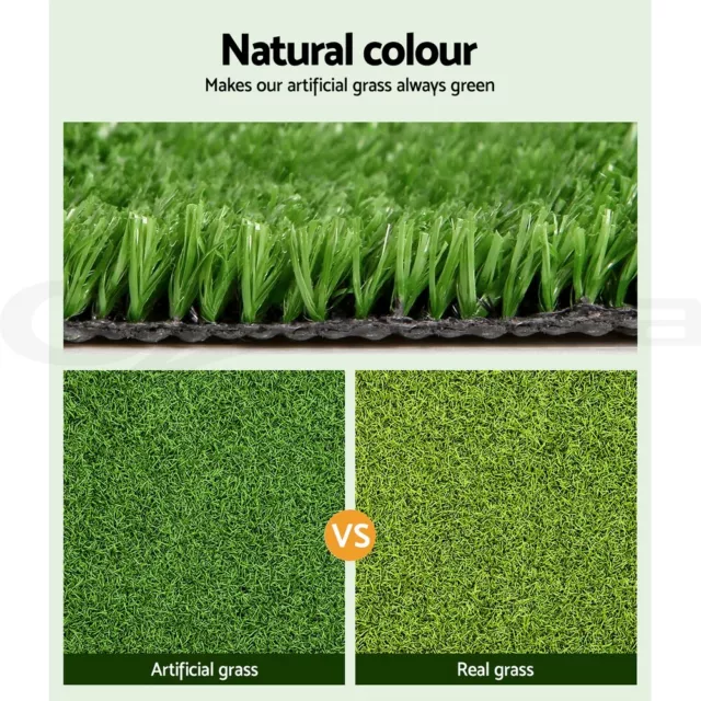 Primeturf Synthetic Artificial Grass Fake Lawn Turf 1mx10m Plant Olive 17mm 3