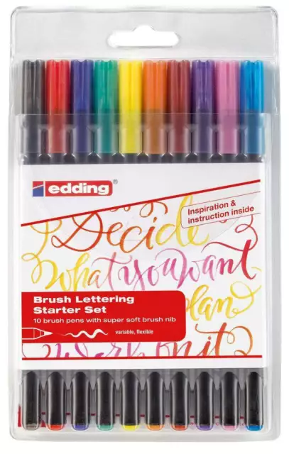 edding Tangle Colouring Set brushpen 10 Stück