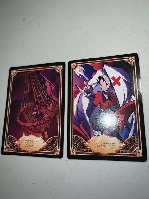 2 Cards Lot: VAGGIE + Crows Nest 1st Edition Hazbin Hotel Trading rare NON Foil