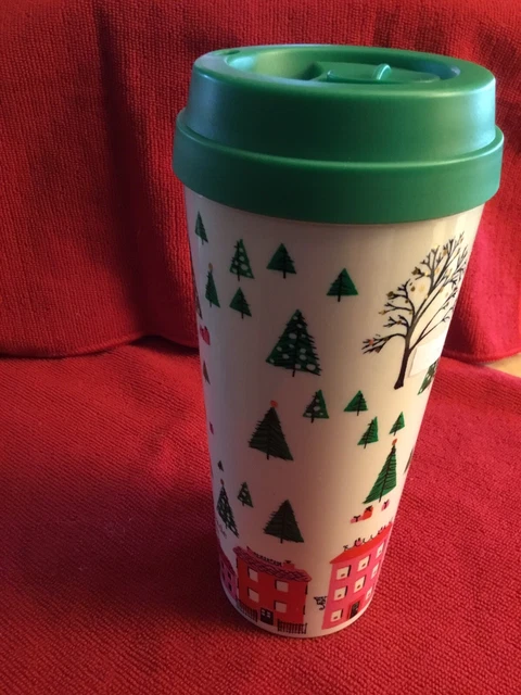 Kate Spade New York 16 oz Holiday Christmas Travel Tumbler Coffee Mug Cup w Lid