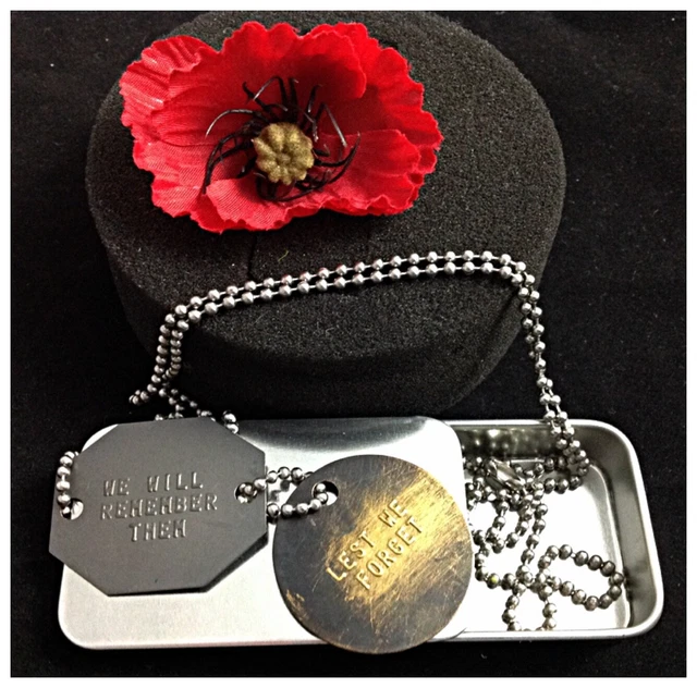 AUSTRALIAN ADF BRASS & Stainless Id Army Military Dog Tags With Tin &Free Text 26.45 PicClick AU