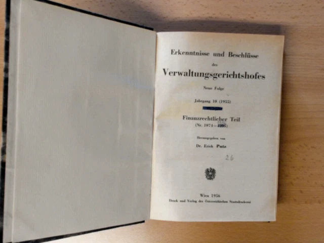 Erkenntnisse und Beschlüsse des Verwaltungsgerichtshofes. Neue Folge, Jahr 32270 2