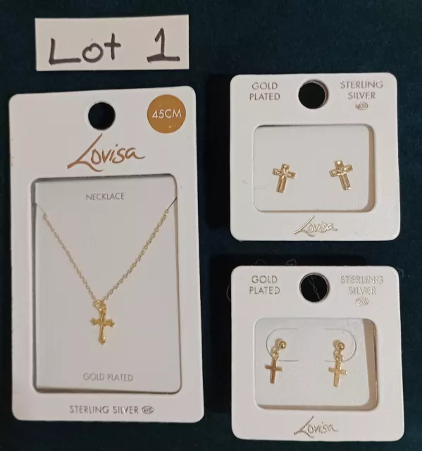 LOVISA GOLD PLATED Sterling Silver Moon&Star Necklace & Ring, Lightning  Necklace £34.99 - PicClick UK