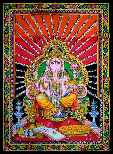 Tapiz indio del Señor Ganesha, decoración para colgar en la pared, tapiz...