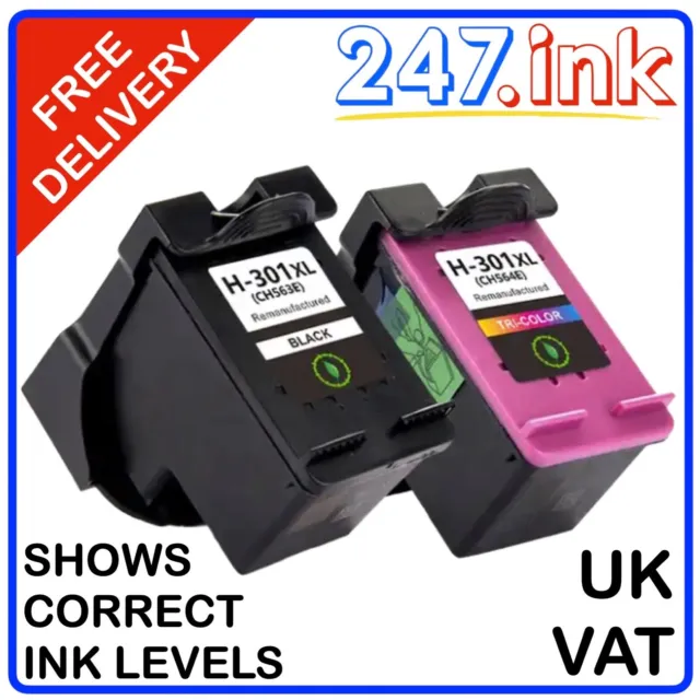 301XL Remanufactured Ink Cartridges For HP DeskJet 2510 2512 (LOT) (non-oem)