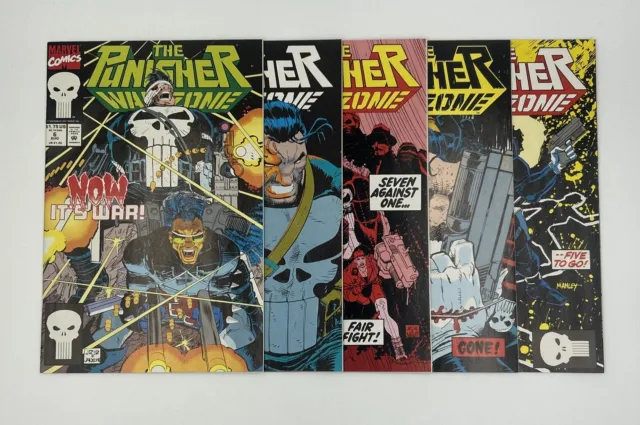 The Punisher War Zone Lot Of 5 Comics 6-10 (1992) Marvel Comics NM