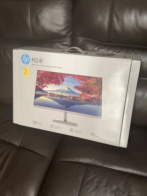 NEW HP M24f Monitor - 23.8", 75Hz, FHD IPS LED With AMD FreeSync, Black/Silver