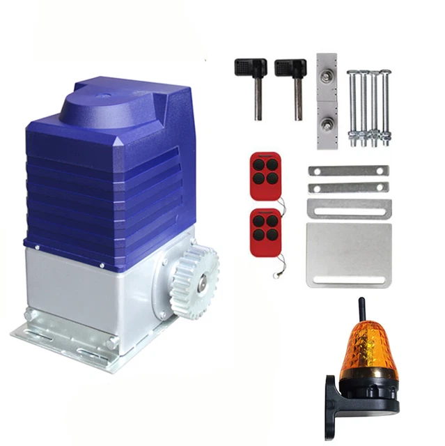 Ouvre-porte coulissant électrique automatique 750W, 1600KG, moteur de porte coulissante avec télécommande et KIT de Rail de crémaillère de 6m  30