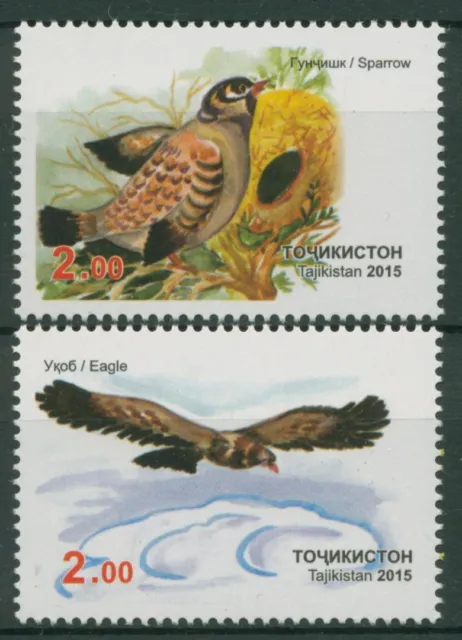 Tadschikistan 2015 Tiere Vögel Sperling Adler 690/91 A postfrisch