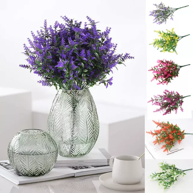 Artificial Lavender Heather Weddings Imitation Floral Flowers Outdoor Home Decor