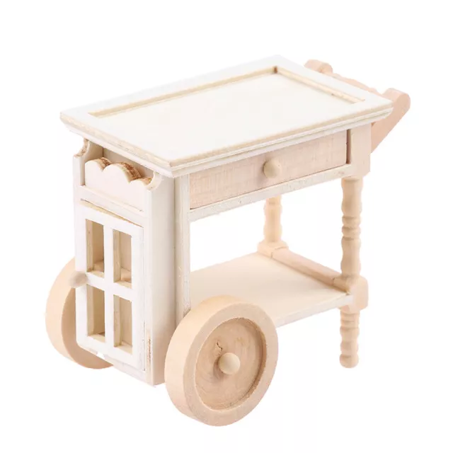 1:12 Dollhouse Miniature Restaurant Kitchen Trolley Dining Cart Doll Decor -ot 2