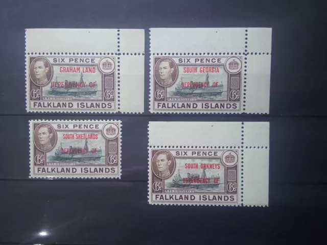 Falkland islands dependencies 1944 The four 6ds. MNH. Cat £68.00