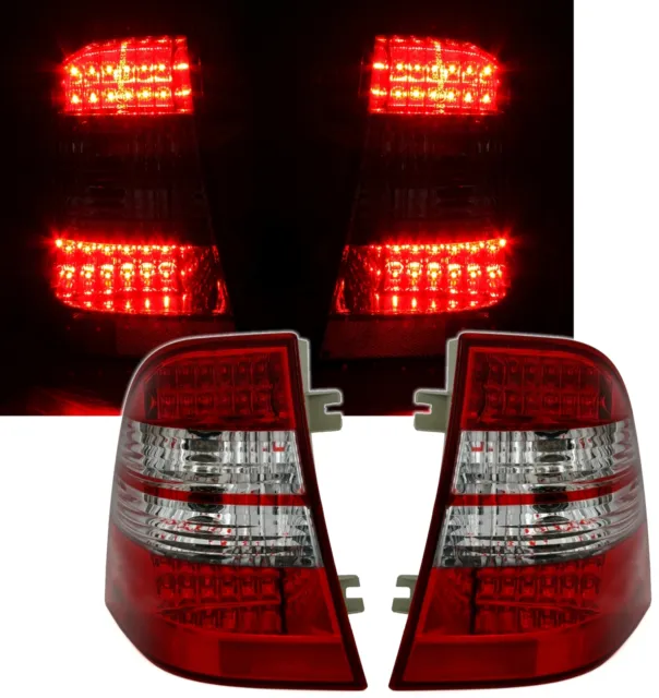 LED Rückleuchten Set in Rot Weiss für Mercedes W163 M-Klasse Heckleuchten