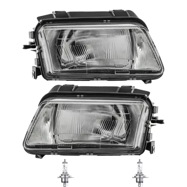 Set Fanali Destra Sinistra H4 per Audi A4 8D2 B5 8D5 Incl. Osram Lampade