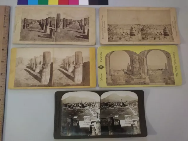 Pompeii Italy Stereoview Photo  Ruins