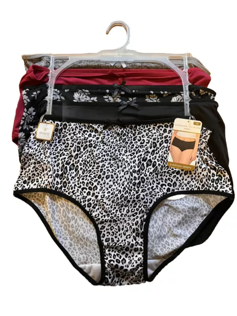ADRIENNE VITTADINI WOMENS Brief Underwear Panties Polyester Blend 5-Pair (B),  1X $27.00 - PicClick