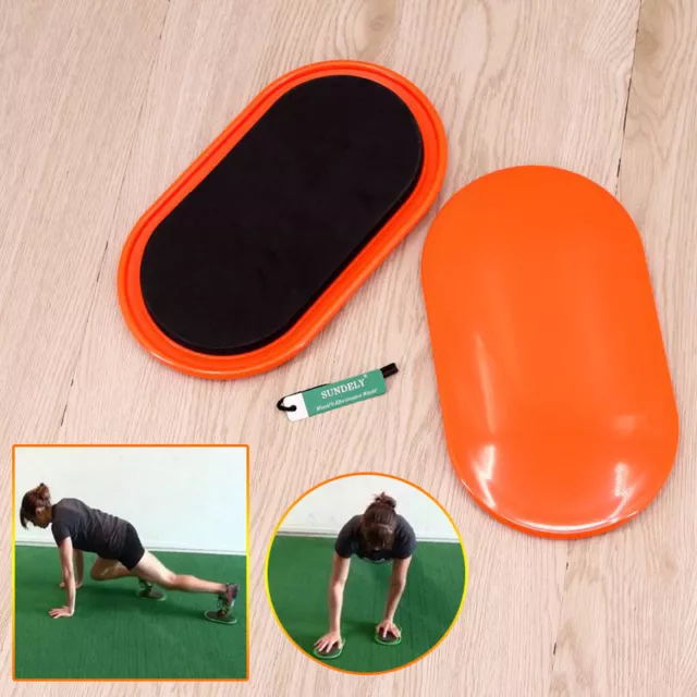 Perfect Exercise Sliders - 2 Dual Sided Gliding Discs for Carpet and Hard Floors