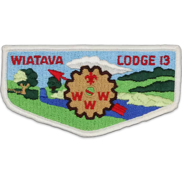 S6g Wiatava Lodge 13 Flap Orange County Council Patch OA CA 126x64mm Cloth Back