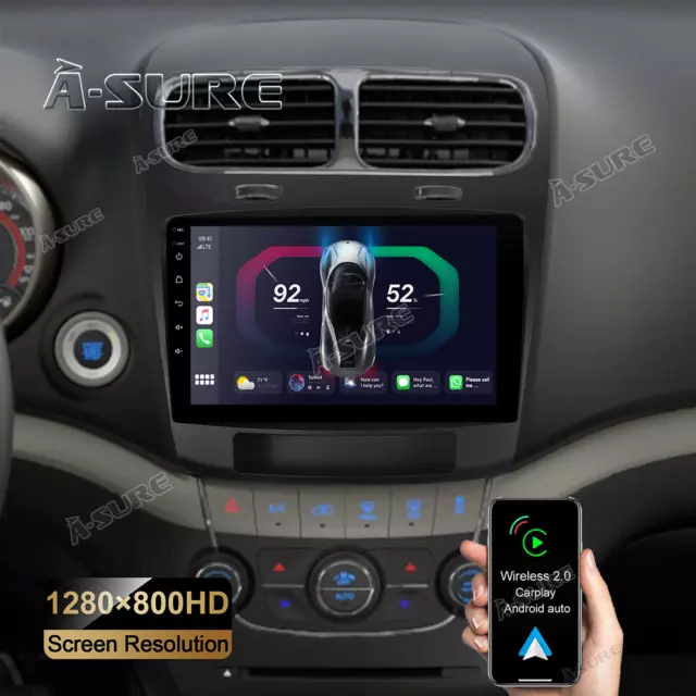 2+32G Android 12 Autoradio GPS Navi BT Für Dodge Journey Fiat Freemont 2011-2019