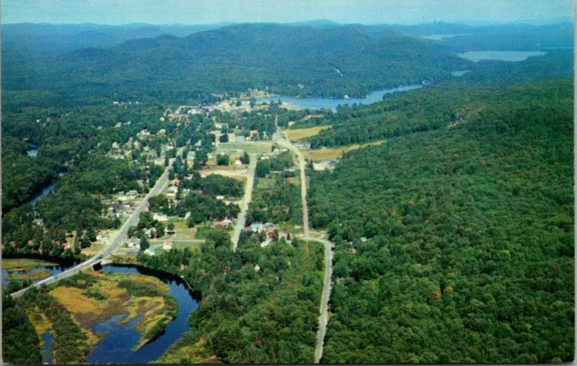 Vintage Aerial View of Old Forge New York Vintage Postcard Unused  D21