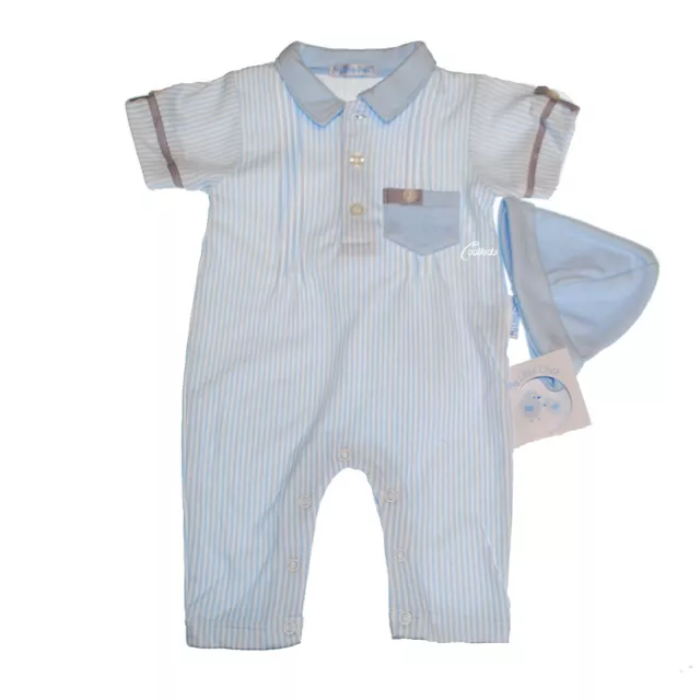 Baby Boys Spanish Style Strip Romper Suit,Baby  Boys Romper outfit,N/B - 6 MTHS